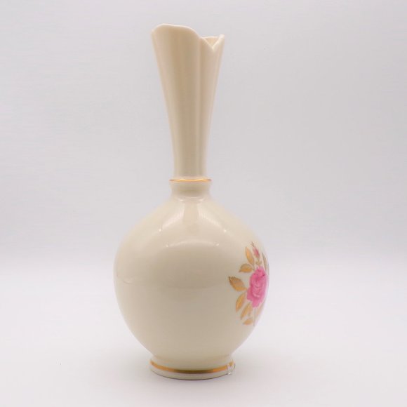 Vintage Lenox Rose Cream and Gold Vase - Picture 3 of 12